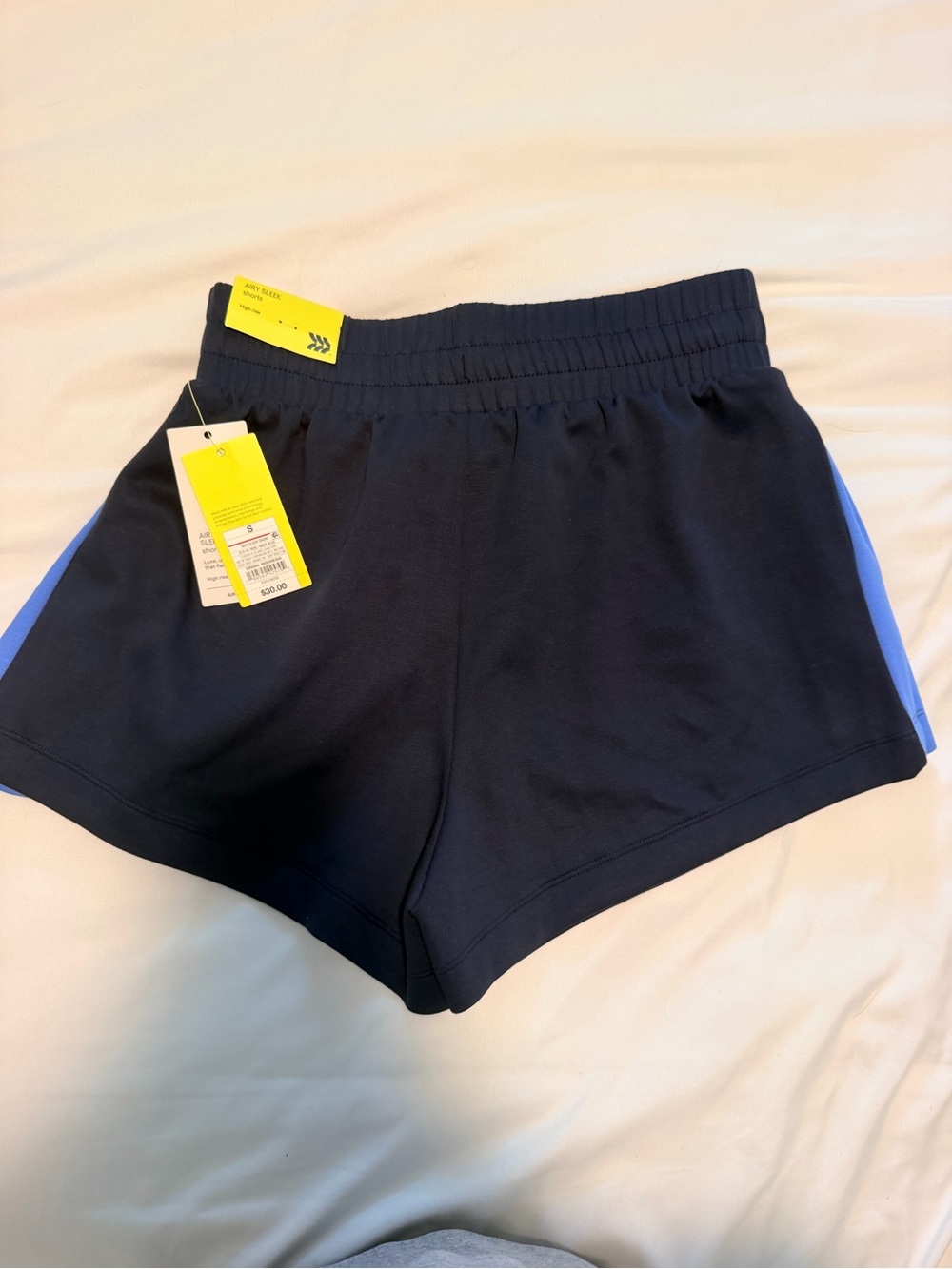 Target Two-Tone Blue Athletic Shorts with Light Blue Panels - Picture 3 of 4